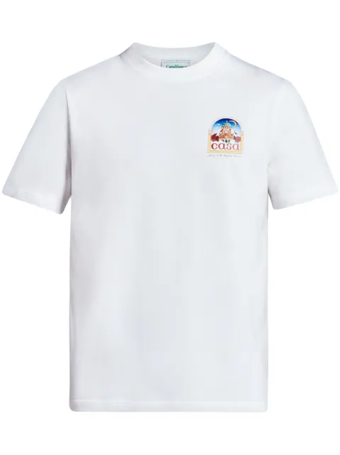 Casablanca Vue De L'Arche organic-cotton T-shirt
