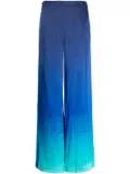 Casablanca The Night View silk wide-leg trousers - Blue