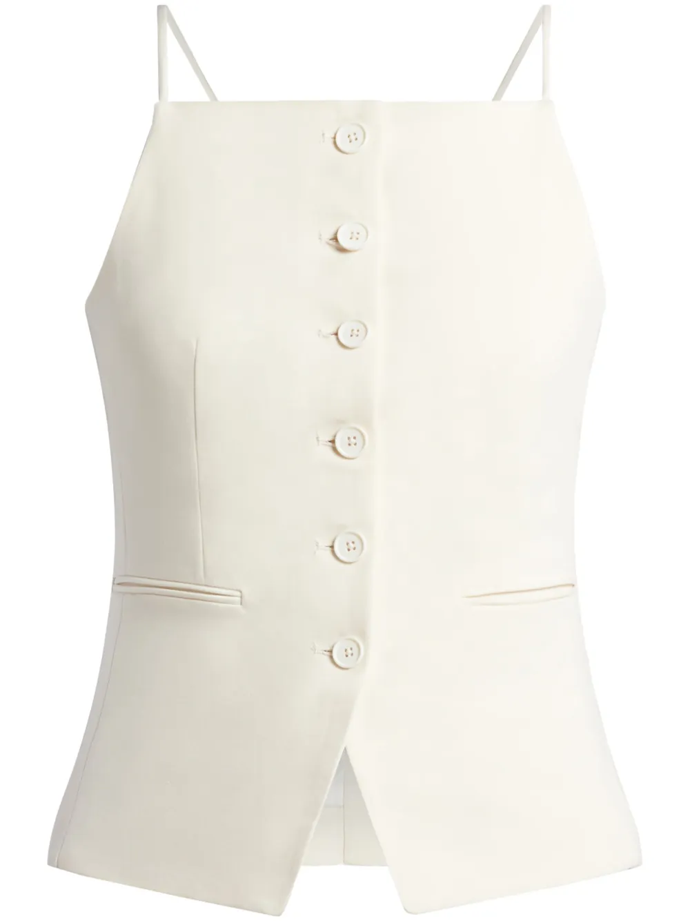 STAUD Una buttoned top | Neutrals | Image 1