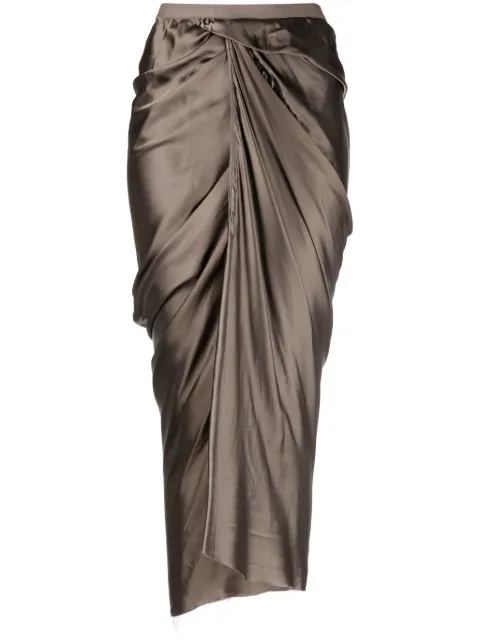 Rick Owens Gonna wrap-design skirt 