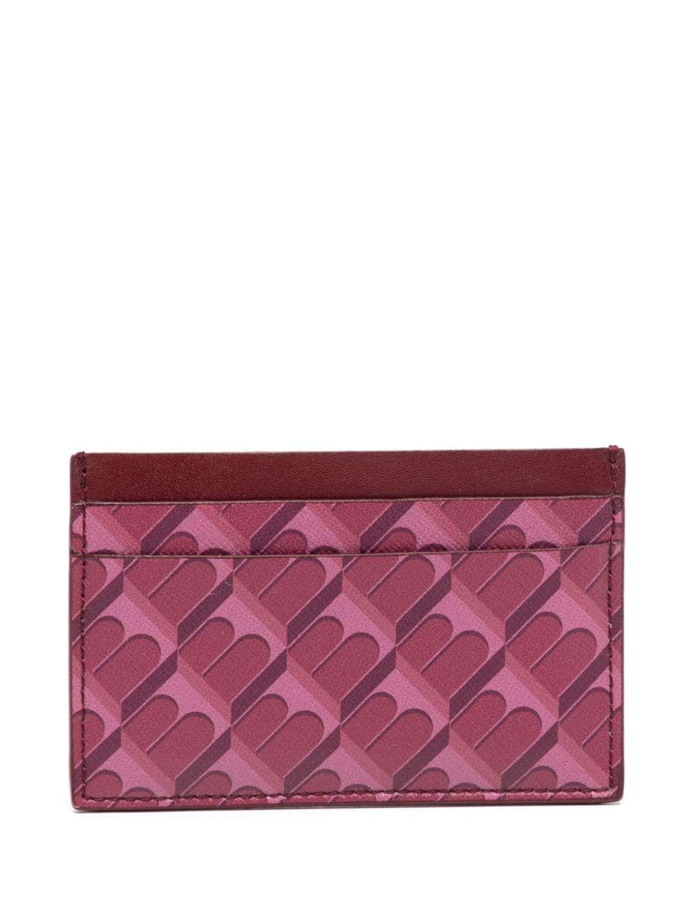 Shop Tammy & Benjamin Geometric-pattern Leather Card Holder In Red