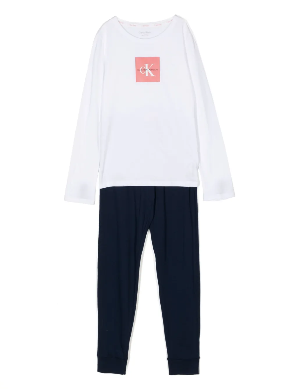 Calvin Klein Kids Pyjama met logoprint Wit