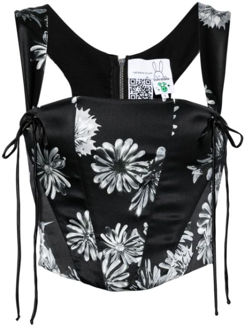 Natasha Zinko floral-print corset top 