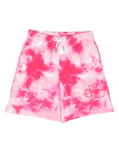 Calvin Klein Kids tie-dye pattern cotton shorts 