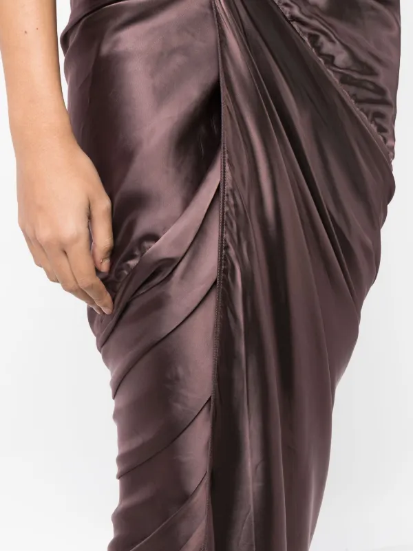 ワンピース RICK OWENS Women Mid Skirts RP01C5670KST23 Purple Rick Owens Gonna wrap-design Skirt | Purple | FARFETCH JO