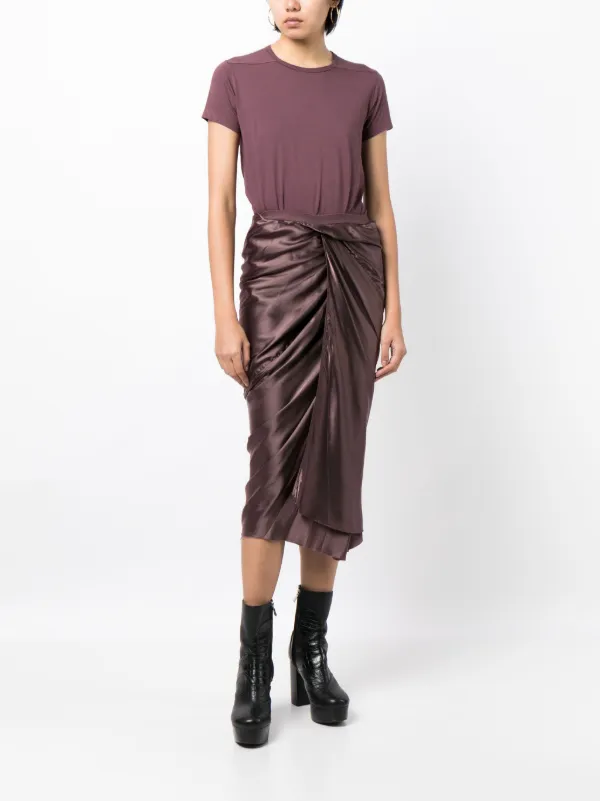 【関税&送料込】Rick Owens Skirt With Drape Rick Owens Draped Mini Skirt | Black | FARFETCH