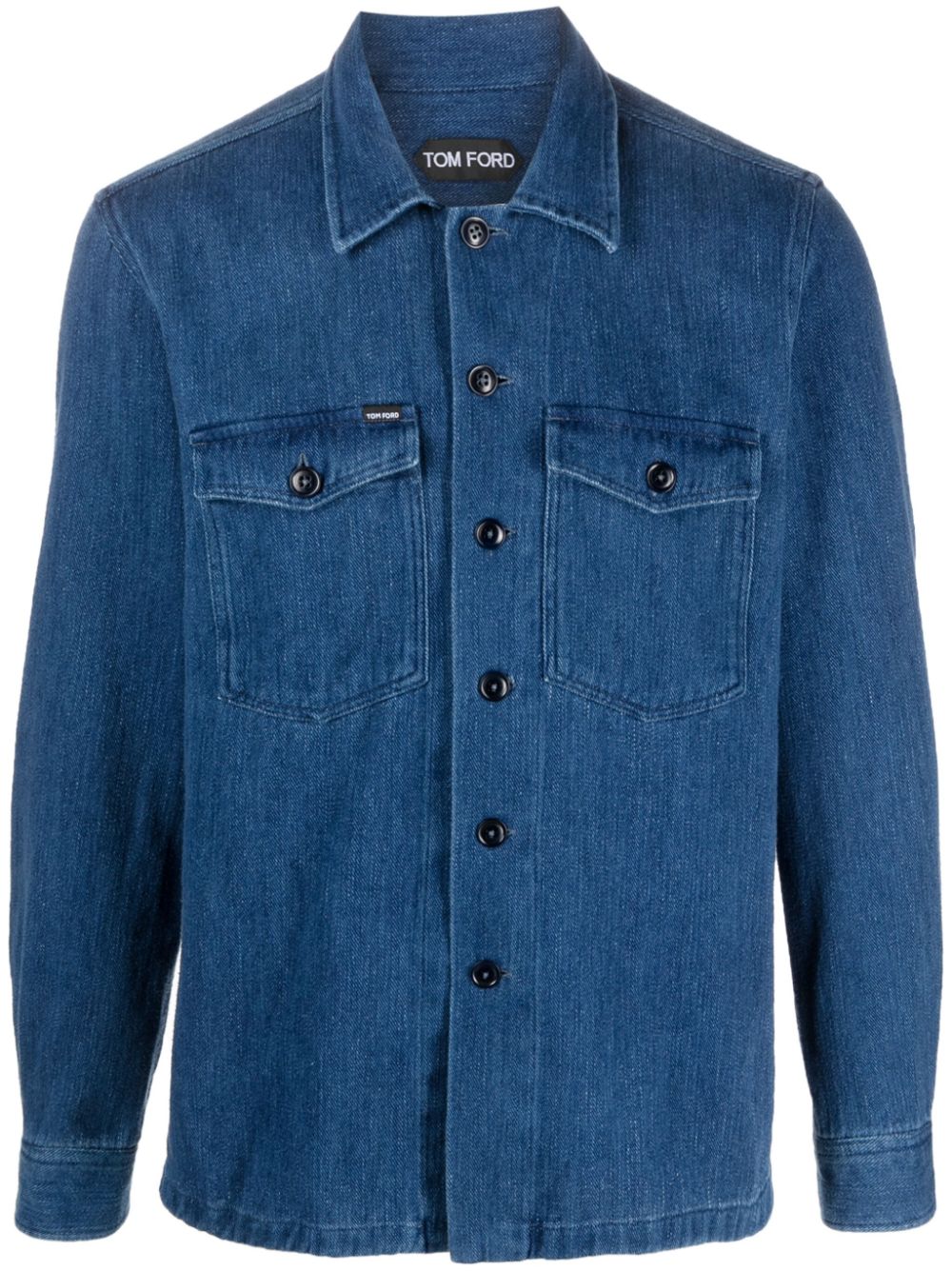 TOM FORD BUTTON-UP DENIM OVERSHIRT