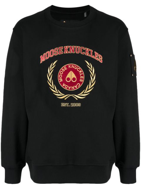 Moose Knuckles logo-embroidered cotton sweatshirt