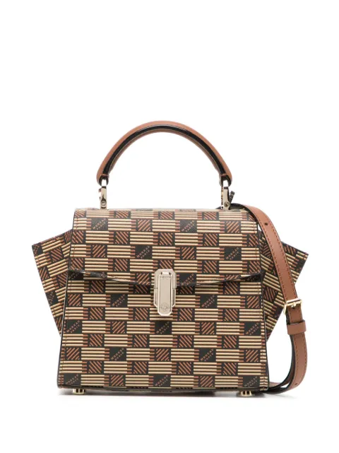 Moreau monogram-print leather crossbody bag 