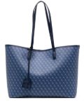 TAMMY & BENJAMIN monogram-pattern leather tote bag - Blue