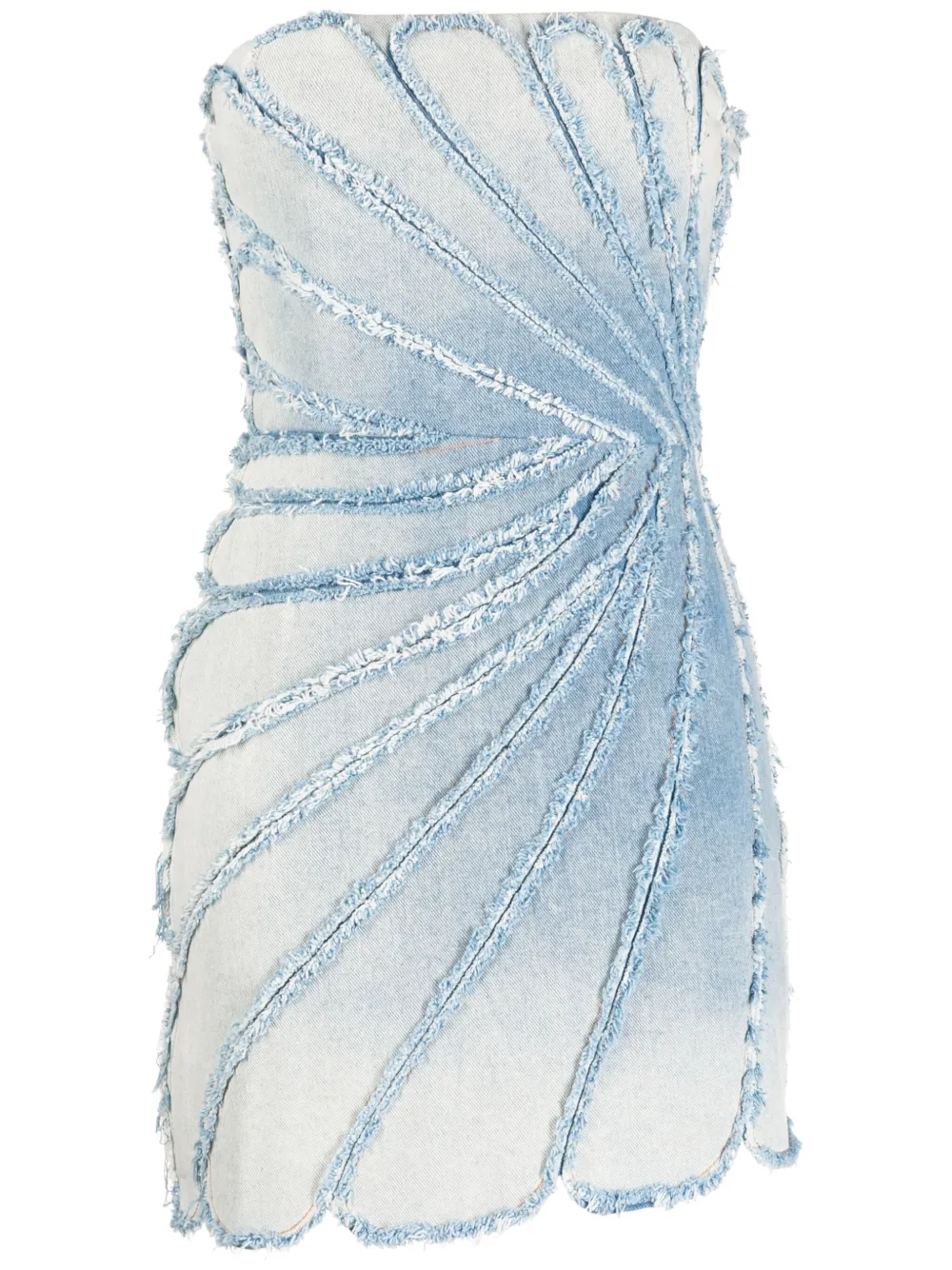 Retrofete Denim mini-jurk Blauw