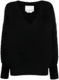 SA SU PHI V-neck cashmere jumper - Black