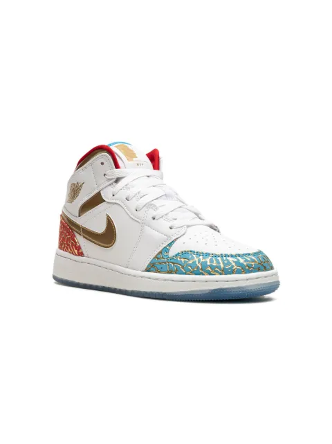 Jordan Kids "tenis Air Jordan 1 Mid ""UNC To Chicago"" "