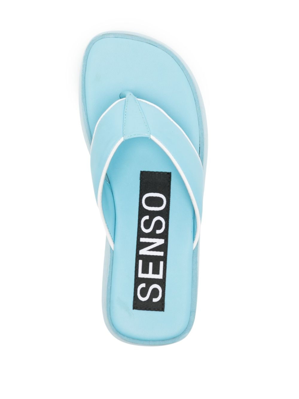 Shop Senso Paxton Platform Flip Flops In Blue