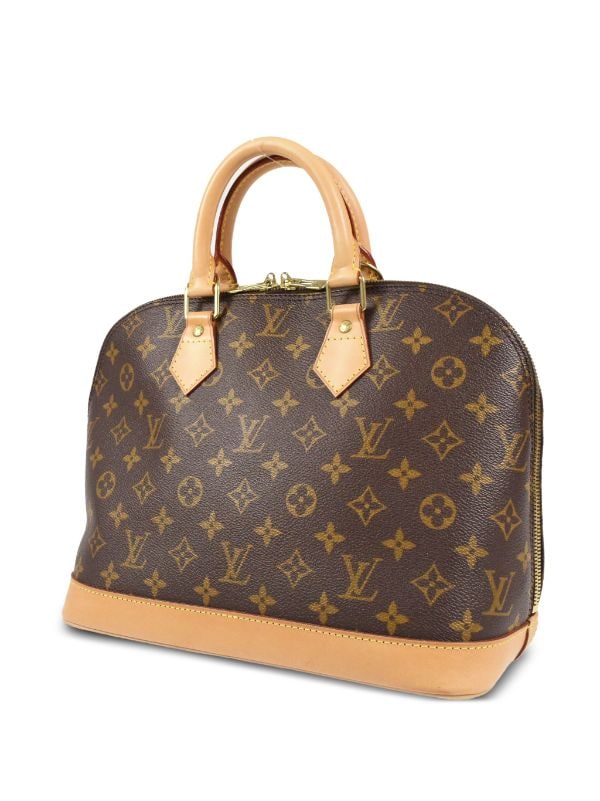 Louis Vuitton Monogram Alma PM Handbag M51130 Brown PVC Leather
