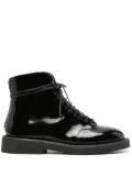 Marsèll patent-finish lace-up boots - Black