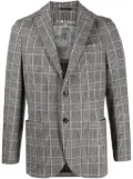 Circolo 1901 check-print single-breast blazer - Grey
