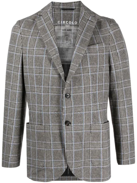 Circolo 1901 check-print single-breast blazer