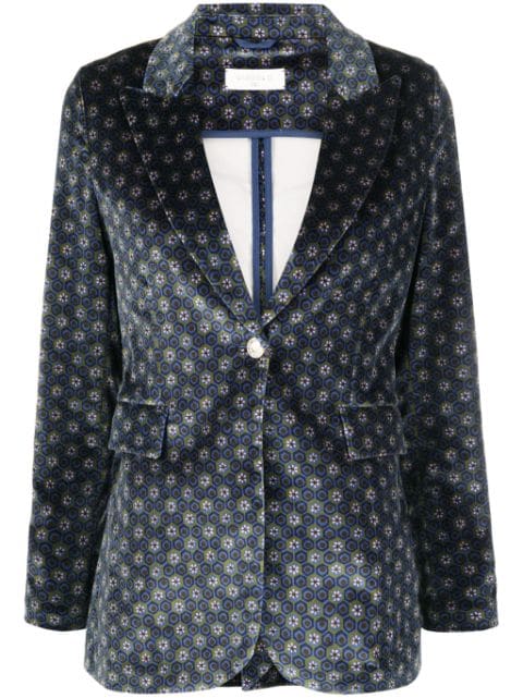 Circolo 1901 geometric-pattern single-breasted blazer