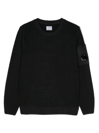 C.P. Company Kids Lens-detail Wool Jumper | Black | FARFETCH BH