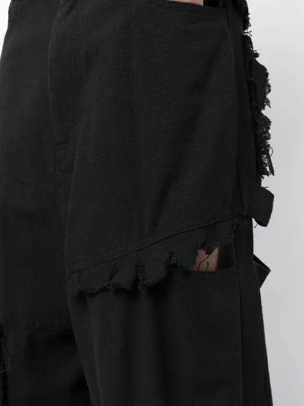 Natasha Zinko cut-out Cargo Jeans | Black | FARFETCH