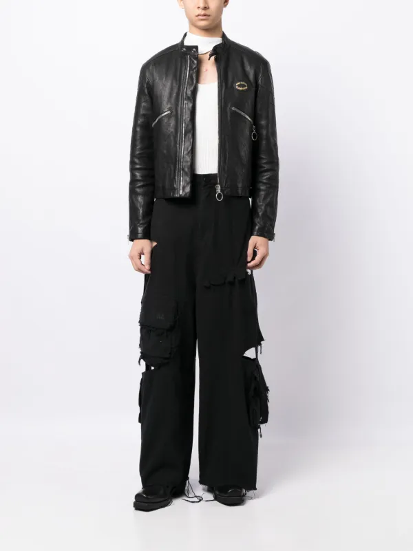 Natasha Zinko cut-out Cargo Jeans | Black | FARFETCH