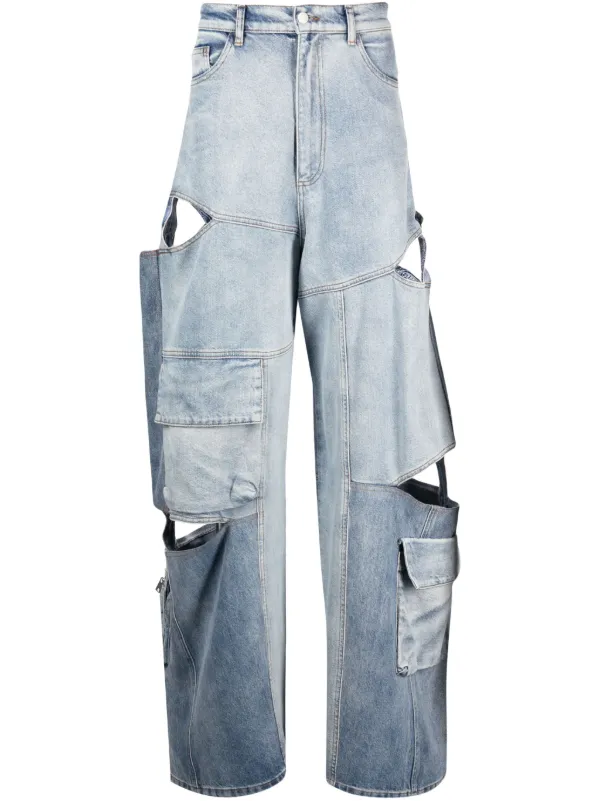 Calças Jeans Calca Com Bolso Vazado Natasha Zinko Calça Jeans