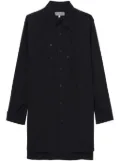 Yohji Yamamoto long-sleeved buttoned cotton shirt - Black