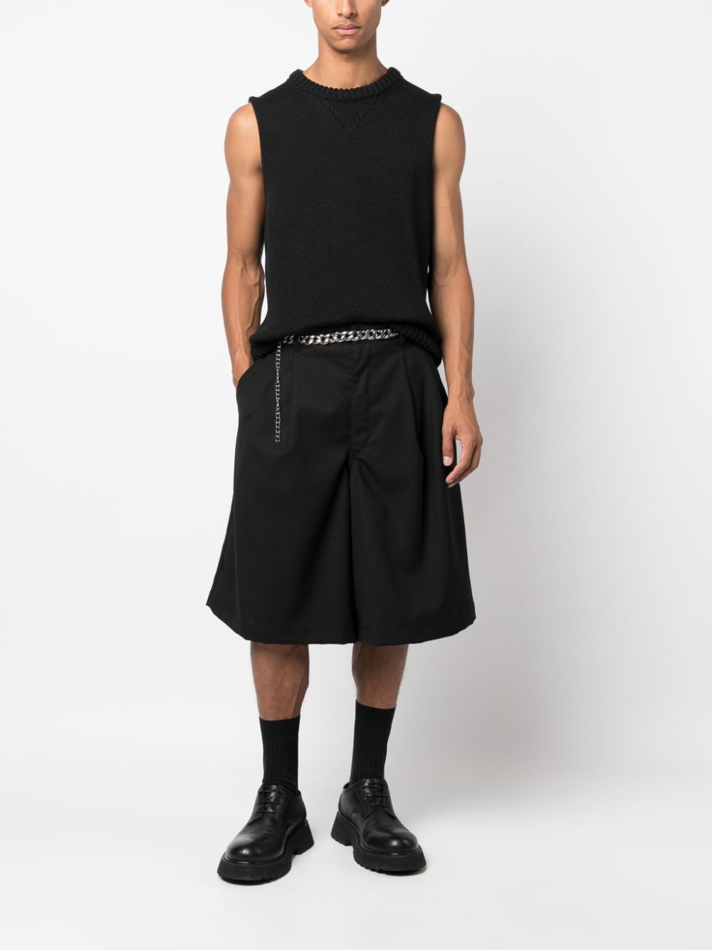 Comme Des Garçons Shirt Wollen shorts - Zwart