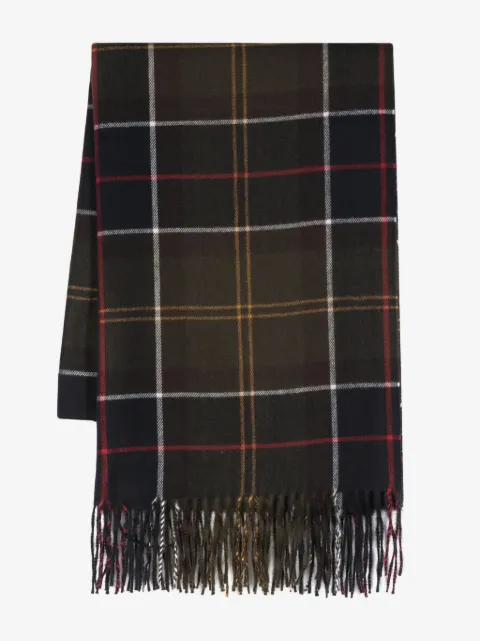 Barbour rutig sjal med fransar