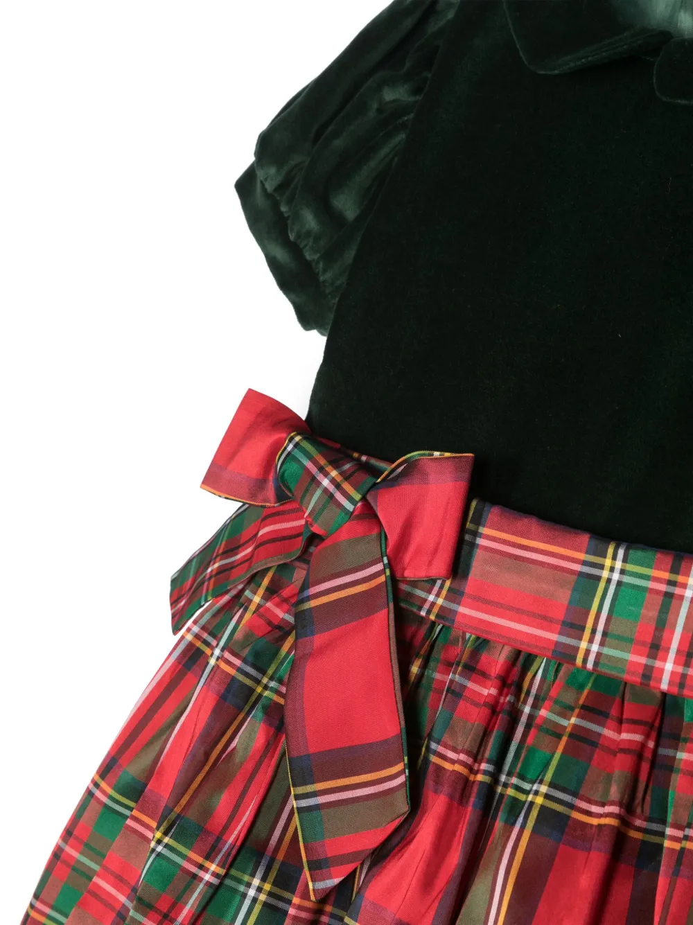 Shop Mariella Ferrari Tartan-check A-line Dress In Green