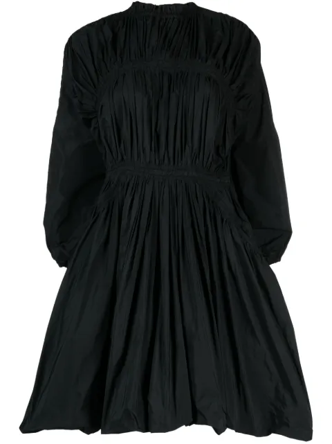 Jil Sander vestido corto con diseño plisado manga larga