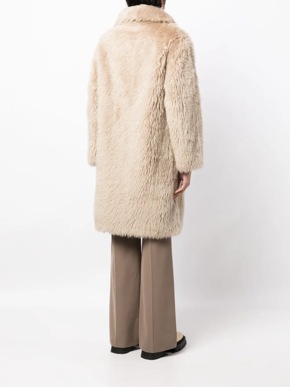 Yves Salomon Button-up Wool Coat In Neutrals