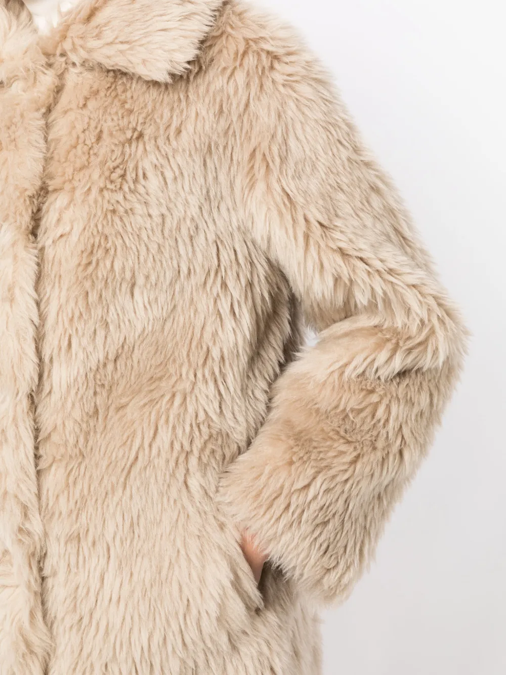 Yves Salomon Button-up Wool Coat In Neutrals