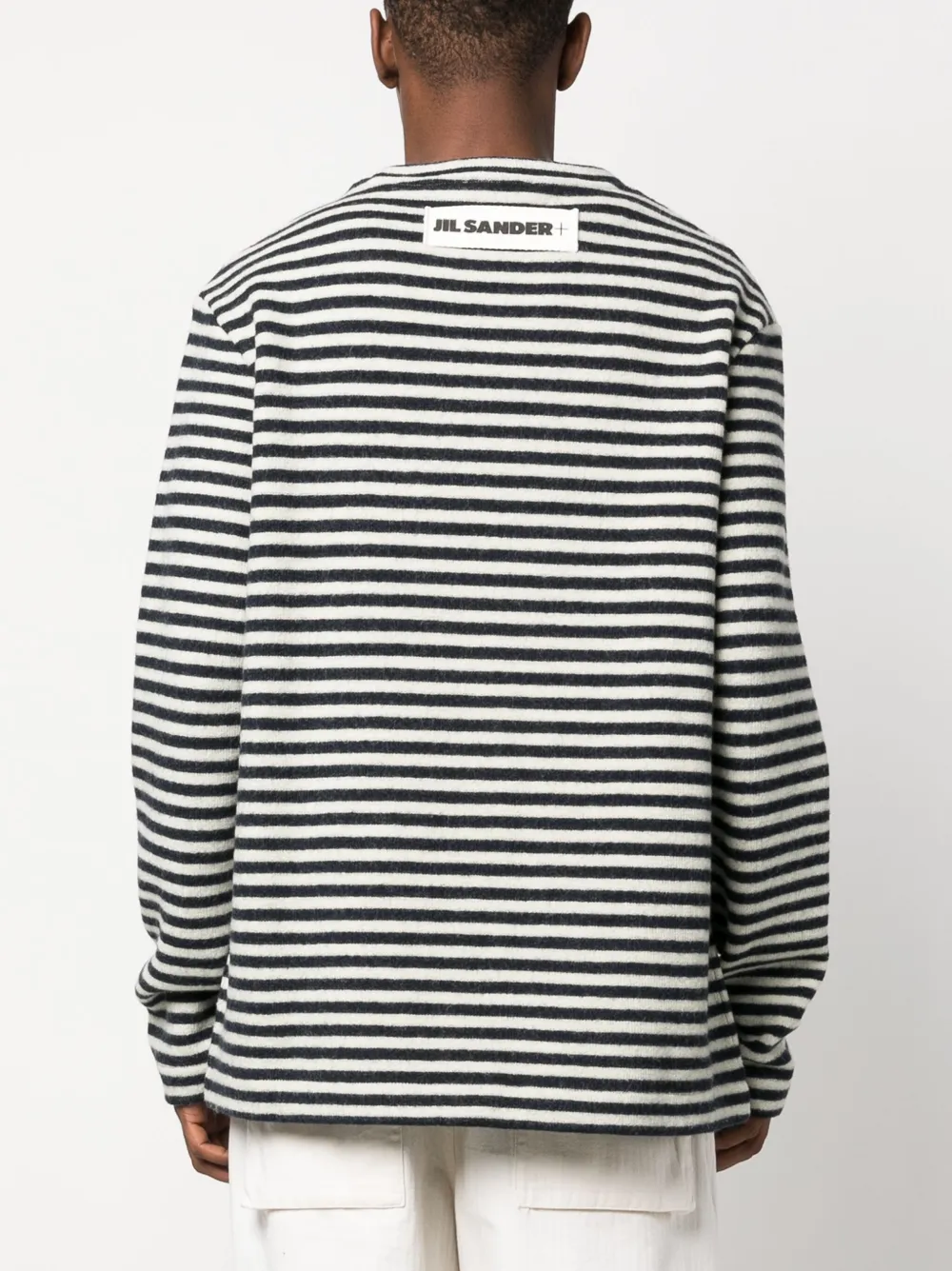 Jil Sander Gestreepte trui Wit