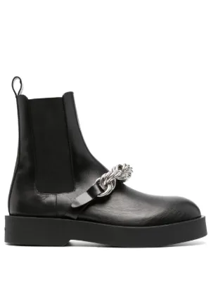Ferragamo squared-toe Leather Ankle Boots | Black | FARFETCH