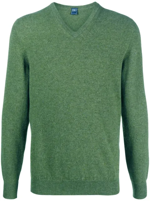 Fedeli Kaschmirpullover mit V-Ausschnitt