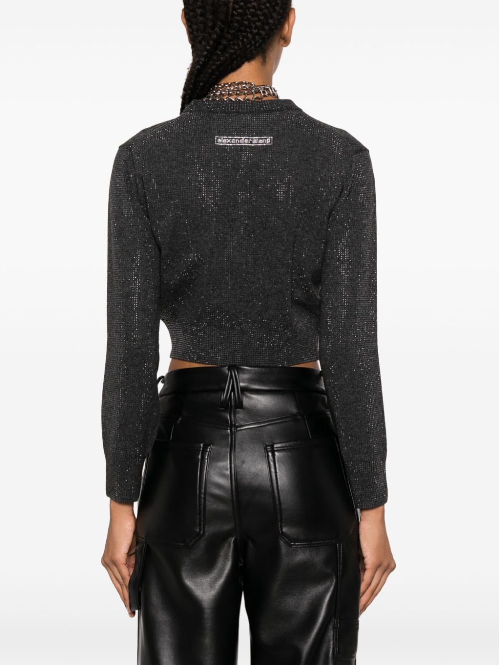 Alexander Wang high-shine cropped cardigan Women