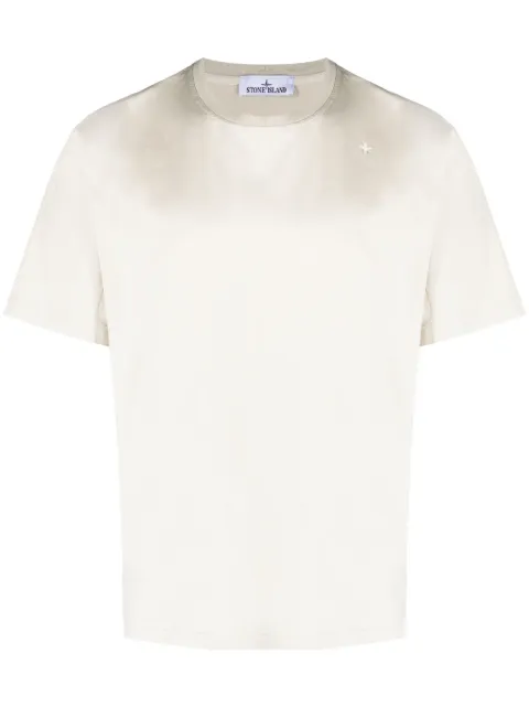 Stone Island Compass-embroidered cotton T-shirt