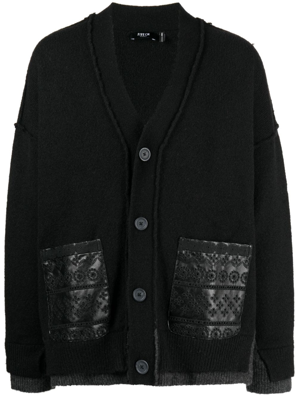 Oversized knit cardigan outlet black