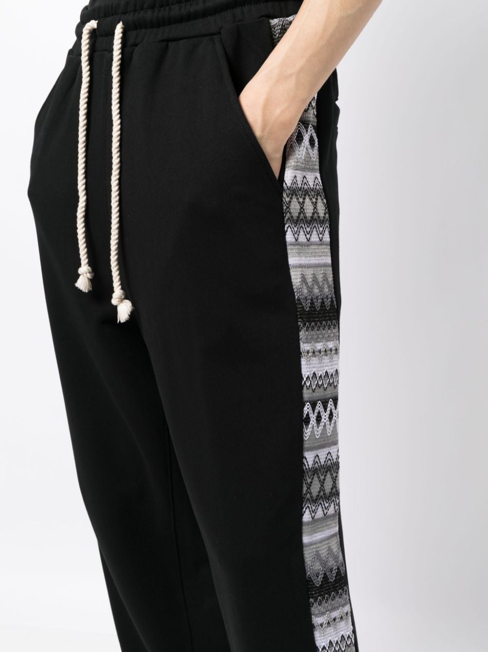 Shop Five Cm Embroidered-design Track Trousers In Black