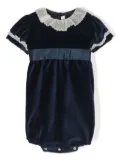 Mariella Ferrari lace-trim velvet cotton shorties - Blue