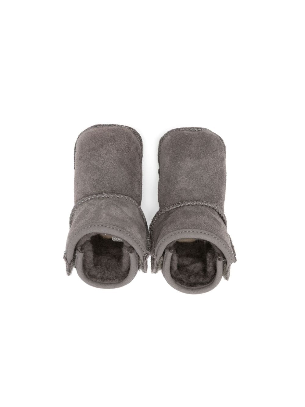 Shop Ugg Leather Shearling-lined Ankle Boots In Grey