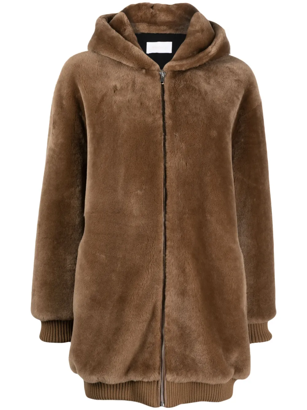 Yves Salomon Mantel met rits Bruin