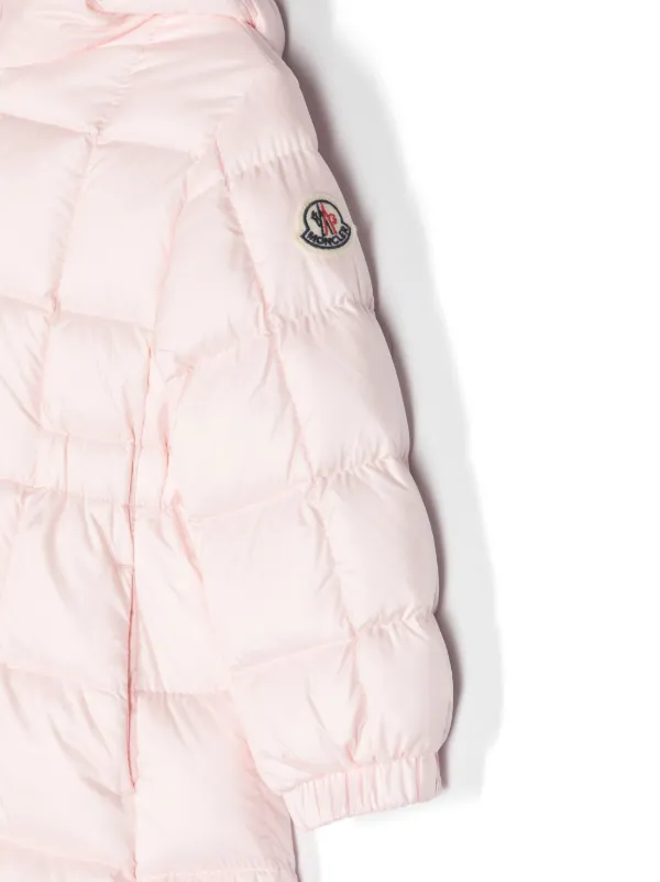 MONCLER キッズ フリル付きキルティングジャケット ピンク MONCLER（キッズ/ベビー/マタニティ ・ ピンク/桃色系）のフリマ