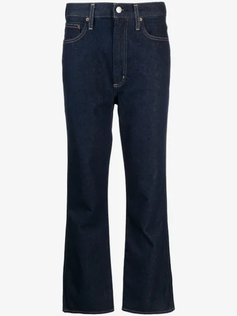 AGOLDE jeans acampanados con tiro medio y efecto lavado 
