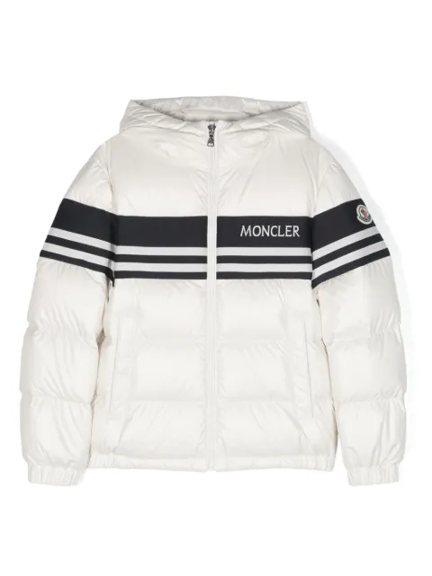 Moncler Enfant striped padded jacket