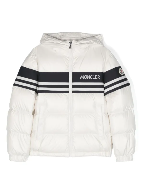 Moncler striped on sale hooded jacket