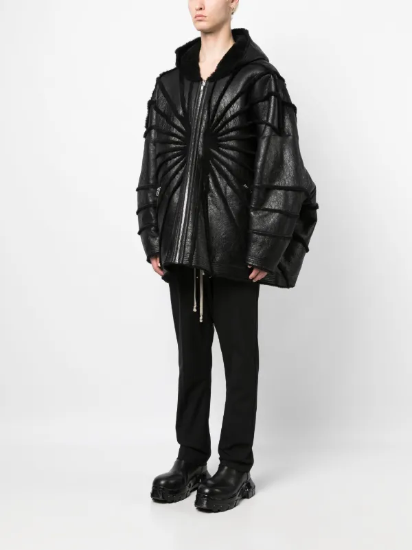 Rick Owens Jumbo shearling-trim Hooded Jacket - Farfetch