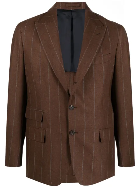 Eleventy pinstriped single-breasted blazer